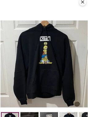 Kith Black Hoodie with The Simpsons Tag